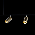 Люстра линейная с 5-ю цилиндрическими плафонами цвета латунь TRIBES CHANDELIER варинант исполнения - 5 | Loft Concept в Санкт-петербурге