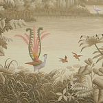 Обои ручная роспись Le Brésil Amarelo Sepia варинант исполнения - 3 | Loft Concept в Санкт-петербурге