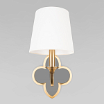 Бра с белым текстильным абажуром и фигурным основанием с зеркальной вставкой Vitorino варинант исполнения - 5 | Loft Concept в Санкт-петербурге