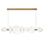 Подвесной светильник линейный с прозрачными стеклянными шарами разного диаметра Eurofase варинант исполнения - 11 | Loft Concept в Санкт-петербурге