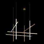 Люстра с 8-ю пересекающимися цилиндрическими плафонами на тонких тросах Trumpet tube варинант исполнения - 7 | Loft Concept в Санкт-петербурге