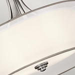 Люстра подвесная с двойным круглым плафоном из органзы и матового стекла Kichler варинант исполнения - 3 | Loft Concept в Санкт-петербурге