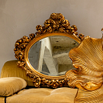 Зеркало настенное золотое с ажурным резным орнаментом Classic Ornament Mirror варинант исполнения - 3 | Loft Concept в Санкт-петербурге