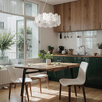 Люстра круглая с подвесными прямоугольными пластинами из стекла Glacier Panels варинант исполнения - 11 | Loft Concept в Санкт-петербурге