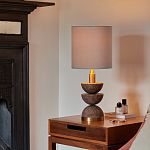 Настольная лампа с белым цилиндрическим абажуром на фигурном основании из полусфер Bewitchment варинант исполнения - 1 | Loft Concept в Санкт-петербурге