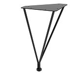 Стол журнальный c коричневой круглой столешницей на четырех черных ножках Charm Coffee Table варинант исполнения - 3 | Loft Concept в Санкт-петербурге