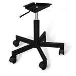 Стул с мягкой бирюзовой обивкой из велюра и подъемно-поворотным механизмом на черных колесиках Harper Turquoise варинант исполнения - 3 | Loft Concept в Санкт-петербурге