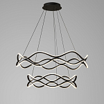 Люстра подвесная с волнообразным черным каркасом Black Tsunami варинант исполнения - 2 | Loft Concept в Санкт-петербурге