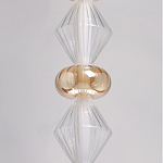 Подвесной светильник с вертикальной композицией из прозрачных и янтарных стеклянных шаров и ромбов Gabriel Scott Luna варинант исполнения - 14 | Loft Concept в Санкт-петербурге