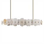 Подвесной светильник с фигурными элементами из белого алебастра Cryptocrystalline Stone варинант исполнения - 7 | Loft Concept в Санкт-петербурге