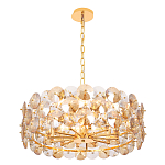 Люстра круглая золотого цвета с круглыми хрустальным элементами Solyria варинант исполнения - 4 | Loft Concept в Санкт-петербурге