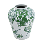 Ваза с зелеными цветочными и птичьими мотивами Vase Inspired by Nature варинант исполнения - 2 | Loft Concept в Санкт-петербурге