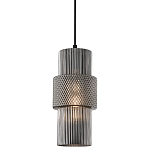 Подвесной светильник со стеклянным рифленым плафоном цилиндрической формы Eliara 13 варинант исполнения - 9 | Loft Concept в Санкт-петербурге