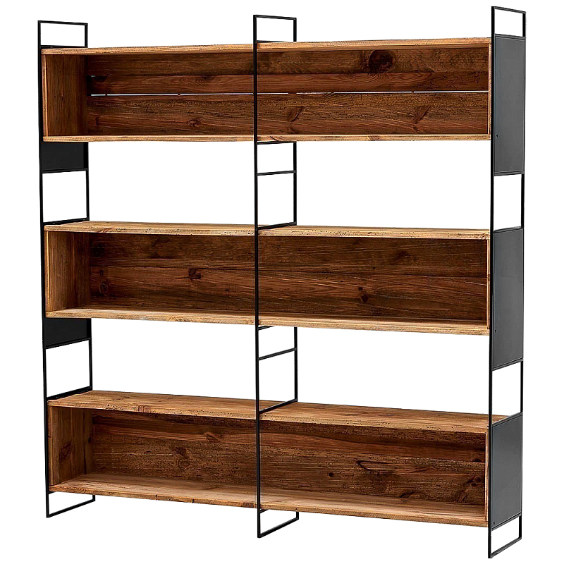 Стеллаж Coste Industrial Oak Rack Черный Древесина в Санкт-петербурге | Loft Concept 