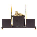 Настольный канцелярский набор из нефрита с декором в виде льва Golden Lion варинант исполнения - 3 | Loft Concept в Санкт-петербурге