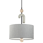 Люстра с серым тканевым плафоном Flourish варинант исполнения - 1 | Loft Concept в Санкт-петербурге