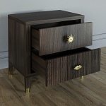 Тумба прикроватная с двумя ящиками Elsa Dreams Walnut варинант исполнения - 2 | Loft Concept в Санкт-петербурге