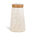 Керамический столик с деревянной столешницей "Пешка" варинант исполнения - 6 | Loft Concept в Санкт-петербурге