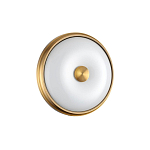 Бра круглое с матовым стеклянным плафоном и металлической окантовкой Soft Halo варинант исполнения - 3 | Loft Concept в Санкт-петербурге