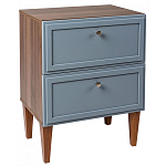 Тумба прикроватная серая из массива бука с 2-мя ящиками Wenge Light варинант исполнения - 1 | Loft Concept в Санкт-петербурге