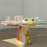 Дизайнерский журнальный стол с цветным орнаментом Unyly варинант исполнения - 2 | Loft Concept в Санкт-петербурге