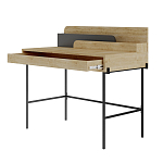 Стол письменный с выдвижным ящиком цвета древесины LEILA WORKING TABLE OAK ANTHRACITE варинант исполнения - 1 | Loft Concept в Санкт-петербурге