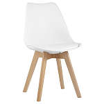 Стул с основой из пластика и мягким сиденьем Arvika White варинант исполнения - 1 | Loft Concept в Санкт-петербурге