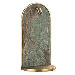 Настенный светильник зеленого цвета с бронзовой рамкой овальной формы с полкой Herbarium  варинант исполнения - 1 | Loft Concept в Санкт-петербурге