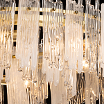 Люстра круглая с прозрачными стержнями разной длины Textured Glass Chandelier варинант исполнения - 5 | Loft Concept в Санкт-петербурге