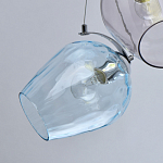 Люстра каскадная с 9-ю разноцветными стеклянными плафонами Kaleido варинант исполнения - 5 | Loft Concept в Санкт-петербурге