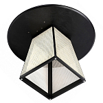 Обеденный стол с круглой чёрной столешницей и плетёным основанием Savanna Round Table варинант исполнения - 2 | Loft Concept в Санкт-петербурге