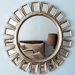 Зеркало-солнце в серебряной раме Silver Sun варинант исполнения - 1 | Loft Concept в Санкт-петербурге