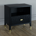 Прикроватная тумбочка с полкой Elsa Dreams Black варинант исполнения - 1 | Loft Concept в Санкт-петербурге