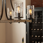 Люстра подвесная с восемью прозрачными стеклянными цилиндрическими плафонами в стиле лофт Feiss варинант исполнения - 8 | Loft Concept в Санкт-петербурге