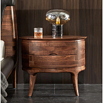 Прикроватный столик из дерева с 2-мя ящиками Moon Walnut Furniture варинант исполнения - 2 | Loft Concept в Санкт-петербурге