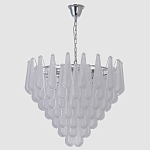 Люстра с подвесками из рифленного стекла в форме капель Textured Glass Chandelier варинант исполнения - 10 | Loft Concept в Санкт-петербурге