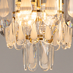 Люстра многоярусная с овальными прозрачными подвесками 28 см Harmonica варинант исполнения - 5 | Loft Concept в Санкт-петербурге