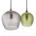 Подвесной светильник каскадный с 2-мя рельефными плафонами Cascade with Relief Lampshades варинант исполнения - 5 | Loft Concept в Санкт-петербурге