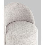 Пуф Loreen со спинкой вращающийся букле светло-серый варинант исполнения - 2 | Loft Concept в Санкт-петербурге