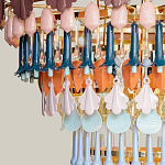 Люстра круглая с декором из разноцветных элементов в виде листьев Changing Seasons варинант исполнения - 8 | Loft Concept в Санкт-петербурге