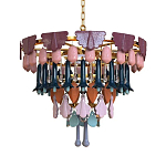 Люстра круглая с декором из разноцветных элементов в виде листьев Changing Seasons варинант исполнения - 10 | Loft Concept в Санкт-петербурге