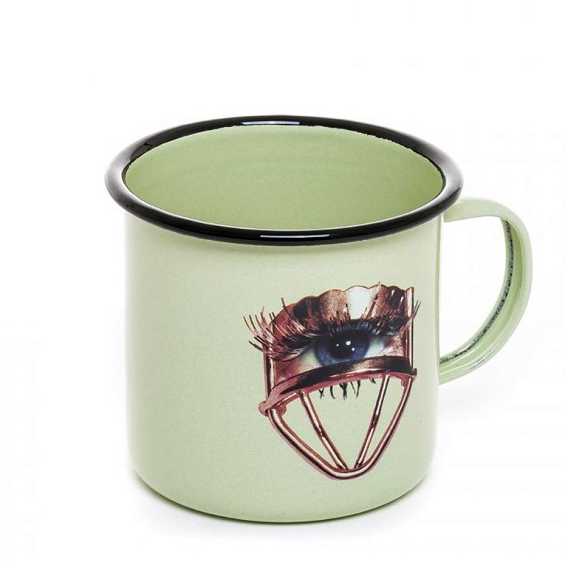 Кружка Seletti Mug Eye Салатовый Коричневый в Санкт-петербурге | Loft Concept 