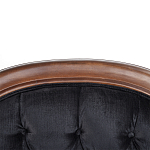 Кресло с мягкой обивкой из черного велюра на 4-х деревянных ножках Evelyn Classical Armchair варинант исполнения - 4 | Loft Concept в Санкт-петербурге