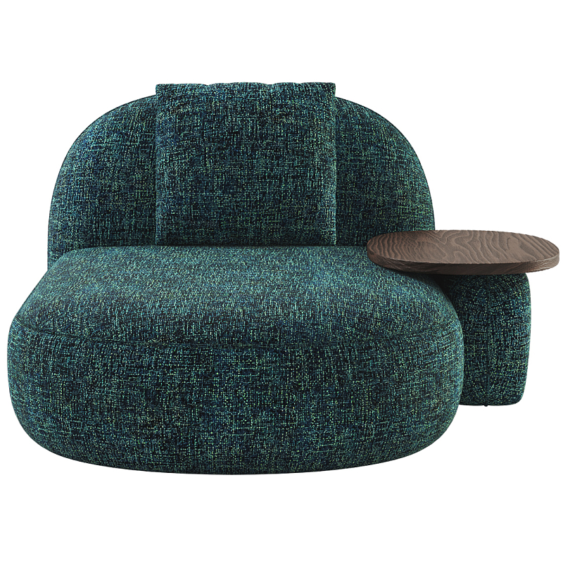 Кушетка Orus с овальным столиком  Изумрудный Орех в Санкт-петербурге | Loft Concept 