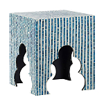 Приставной столик с инкрустацией раковинами устриц Bone Inlay варинант исполнения - 6 | Loft Concept в Санкт-петербурге