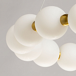 Люстра круглая с матовыми белыми шарами PEARLS Suspension варинант исполнения - 10 | Loft Concept в Санкт-петербурге
