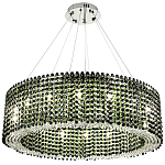 Круглая люстра с хрустальными подвесками хром Crystal Art Chrome Green Chandelier 16 варинант исполнения - 2 | Loft Concept в Санкт-петербурге