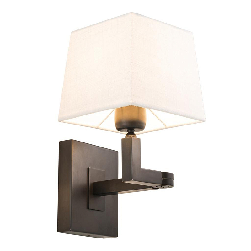 Бра Eichholtz Wall Lamp Cambell Bronze Темная бронза Бежевый в Санкт-петербурге | Loft Concept 