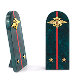Сувенир Погон МВД из натурального камня змеевик Souvenir Epaulets варинант исполнения - 2 | Loft Concept в Санкт-петербурге