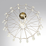 Люстра подвесная из металла с хрустальными прозрачными подвесками Quasar 81 варинант исполнения - 5 | Loft Concept в Санкт-петербурге